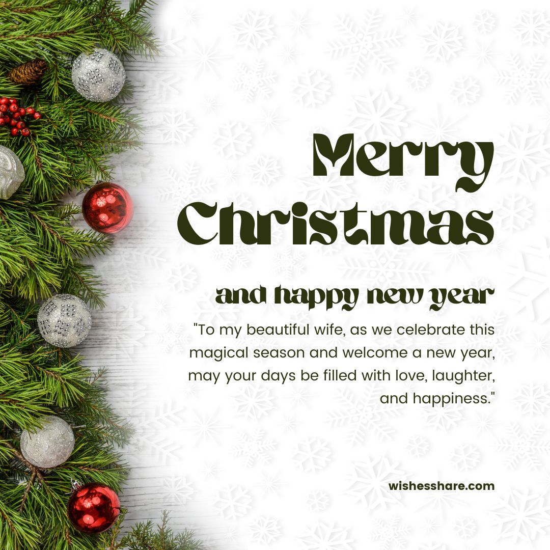 Christmas and New Year Wishes for Wife