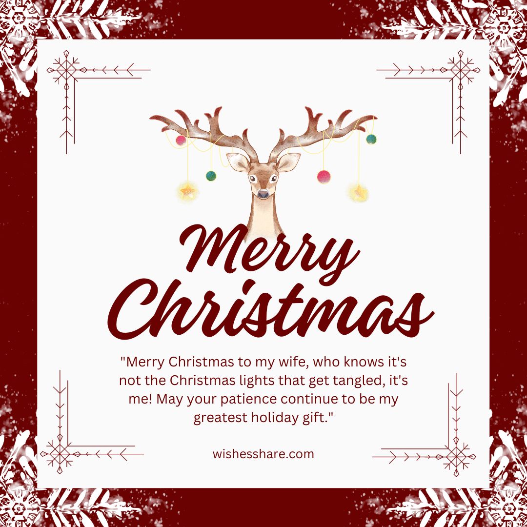 Funny Christmas Wishes for Wife