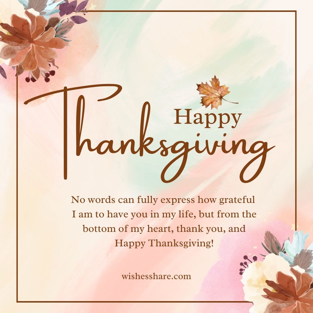 Happy Thanksgiving To My Love