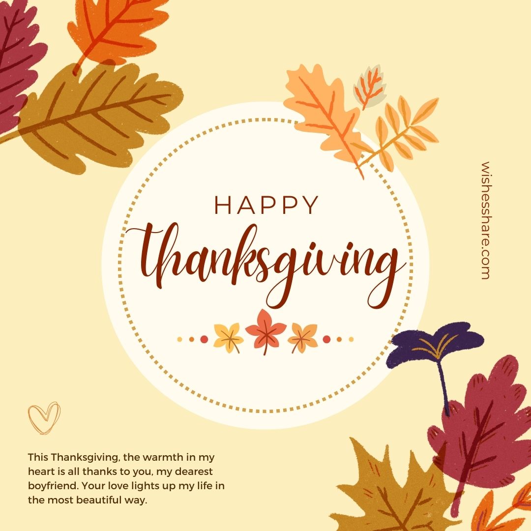 Thanksgiving Love Messages For Boyfriend