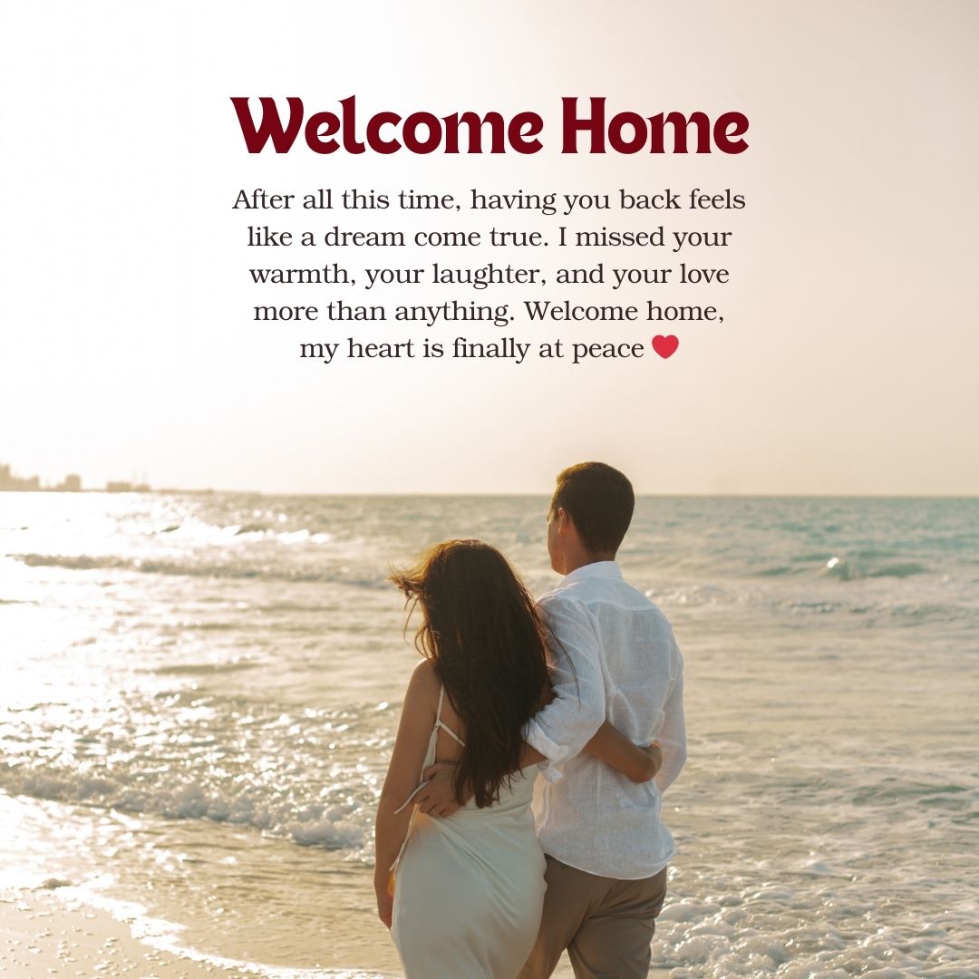 welcome back home messages