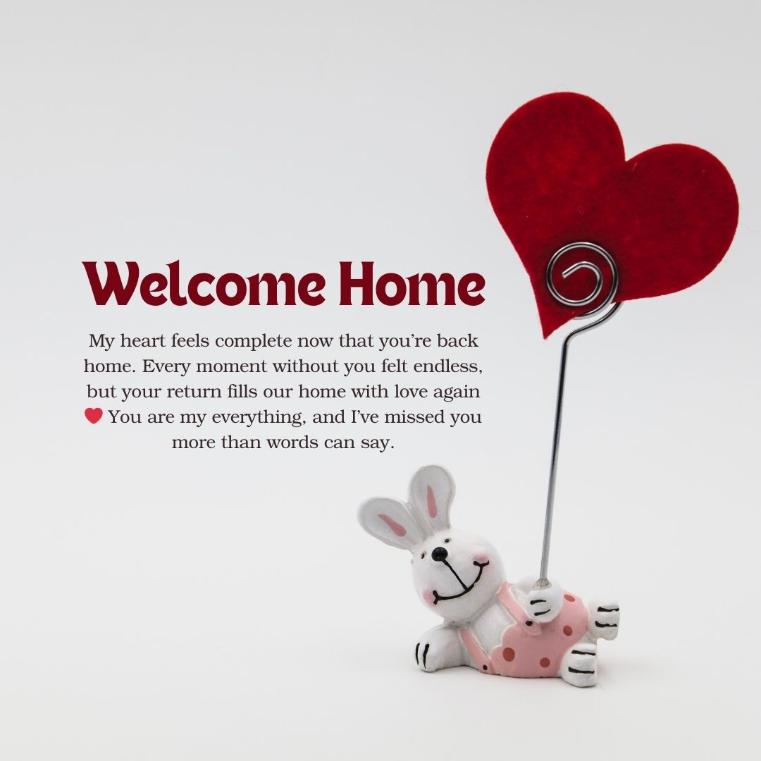 welcome back home messages