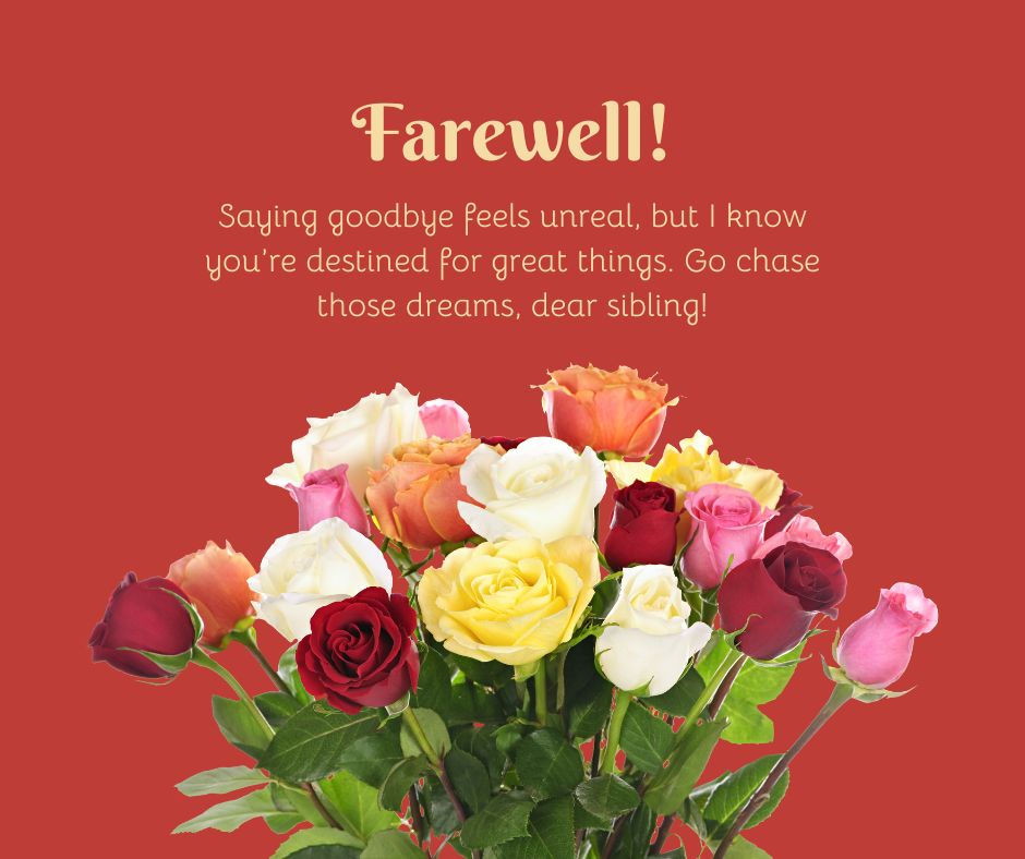 Touching Goodbye Messages to Sibling