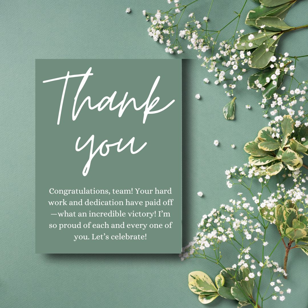 Congratulations Messages for Team Victory
