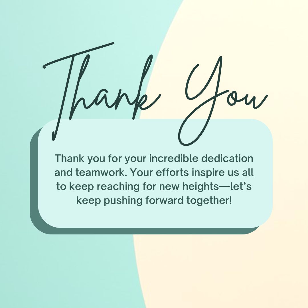 Inspirational Thank You Messages for Team