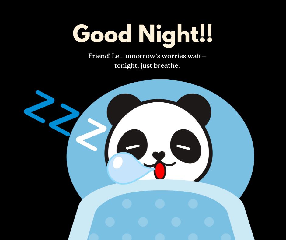 Gentle sleep well image to send to your best friend