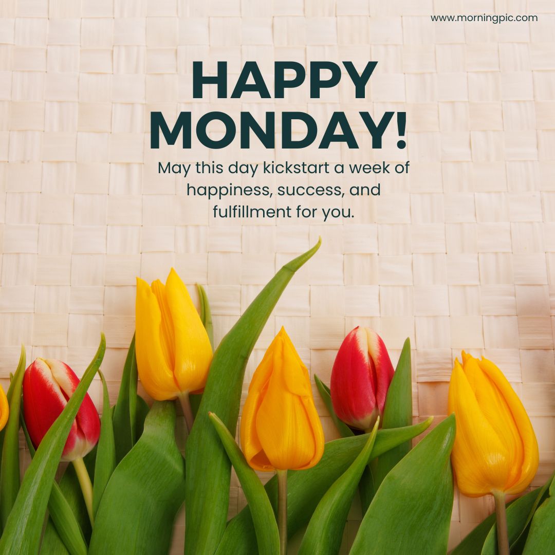 Happy Monday Images with Flowers