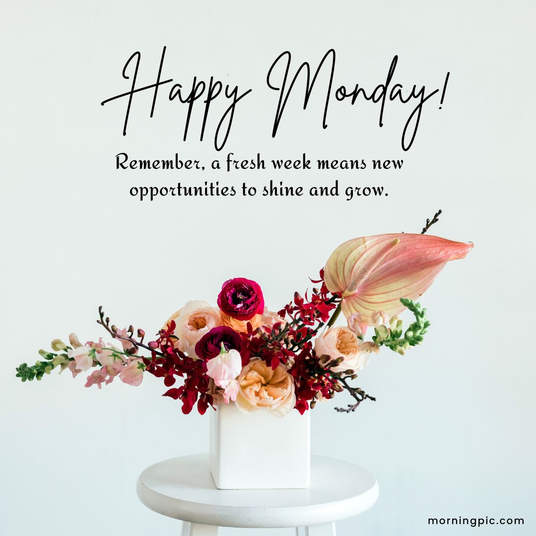 Happy Monday Images with Flowers