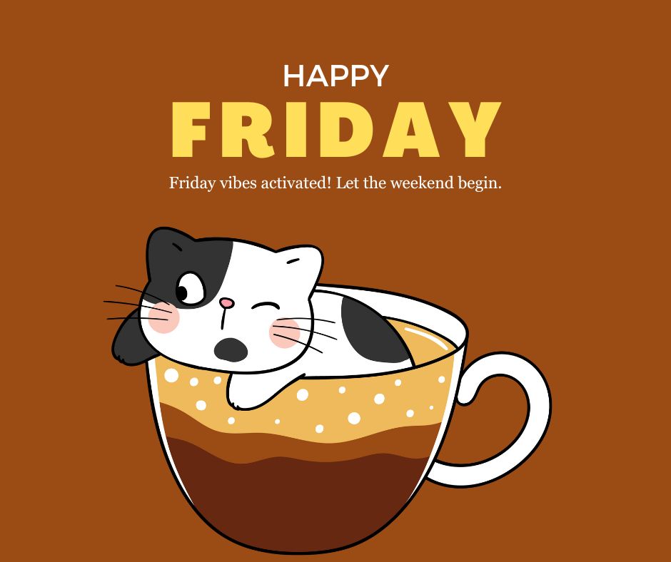 Friday vibes activated! Let the weekend begin.